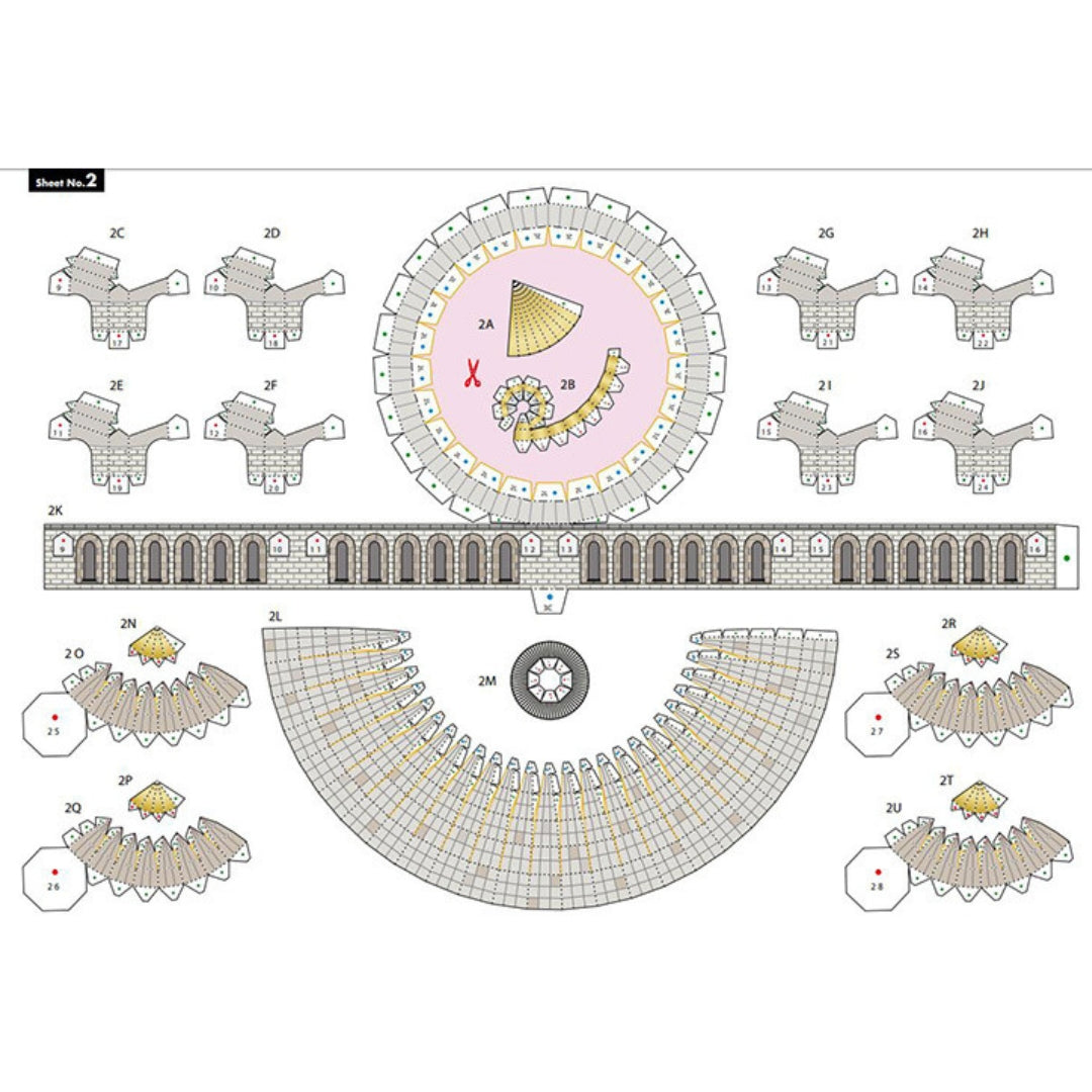 3D Paper Model Kit Of Blue Mosque