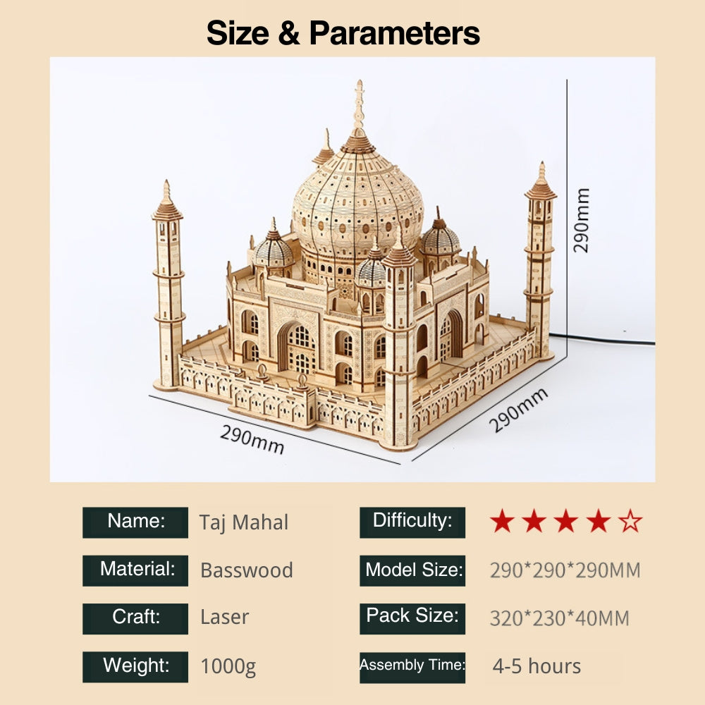 3D Wooden Puzzles Of Taj Mahal