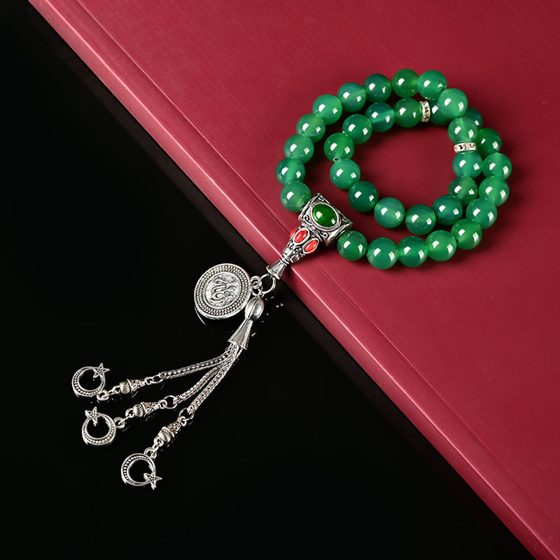 Luxury Green Agate – Tasbih Islamic Prayer Beads