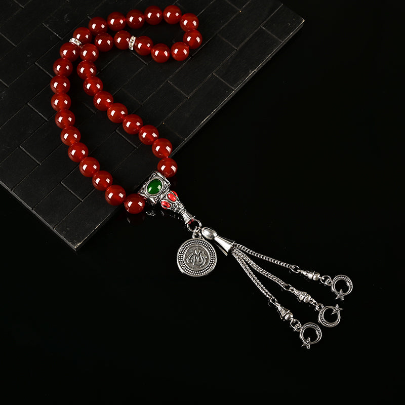 Luxury Red Agate – Tasbih Islamic Prayer Beads