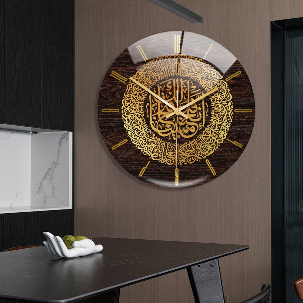 Brown Acrylic Wall Clock Decor