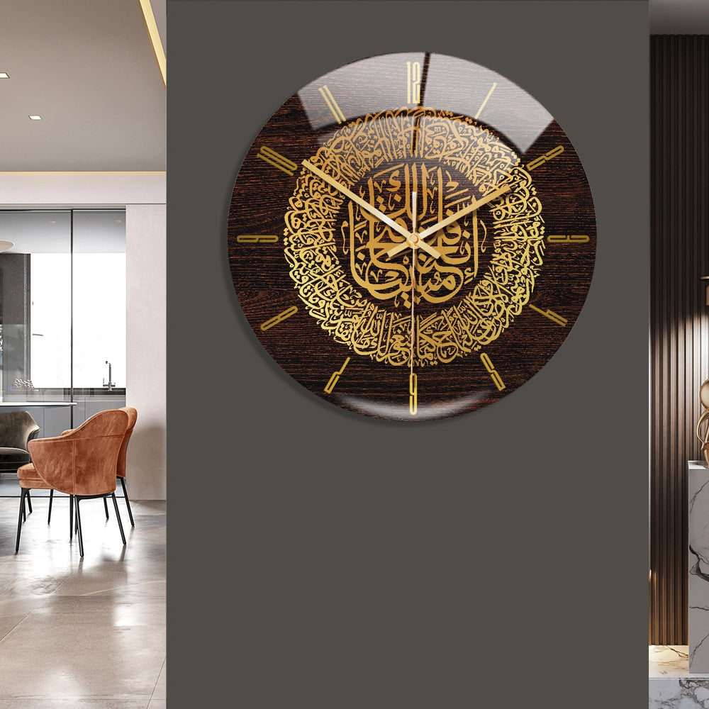 Brown Acrylic Wall Clock Decor