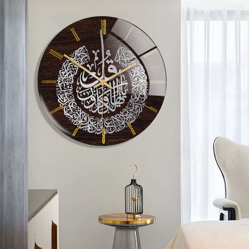 Brown Acrylic Wall Clock Decor