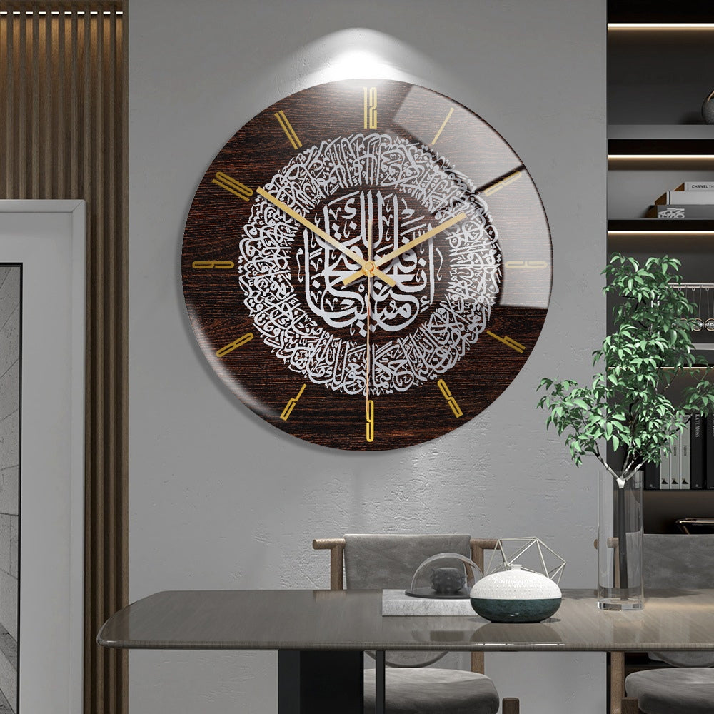 Brown Acrylic Wall Clock Decor