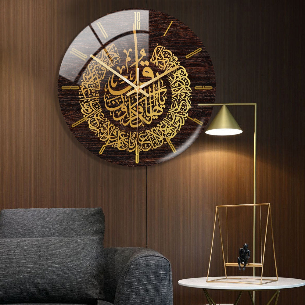 Brown Acrylic Wall Clock Decor