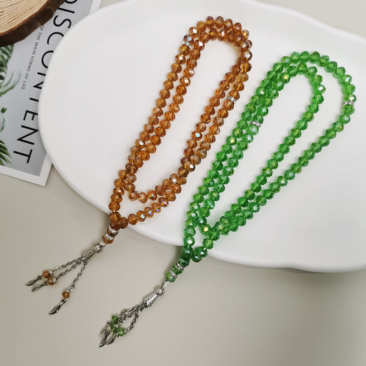 Crystal Glass 99 Beads – Tasbih Muslim Prayer Beads