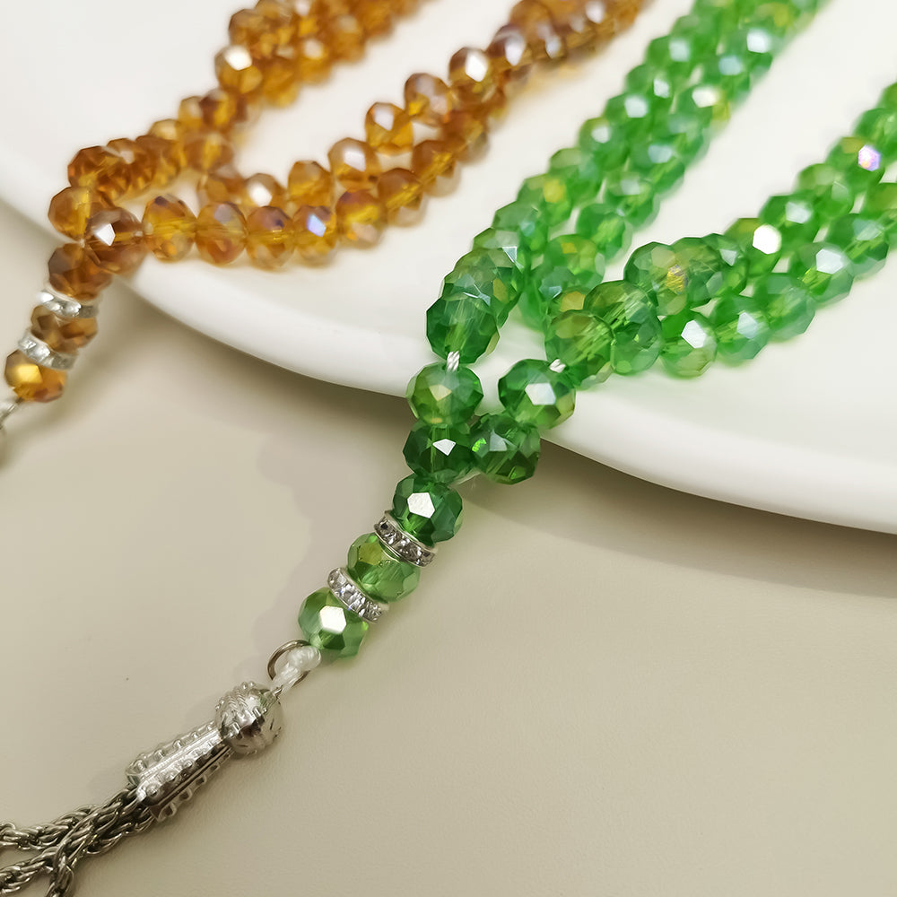 Crystal Glass 99 Beads – Tasbih Muslim Prayer Beads