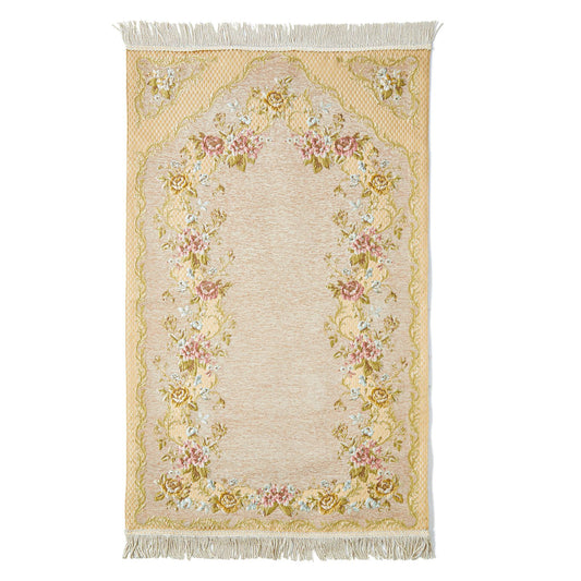 Embroidered Prayer Rug With Diamond Pattern