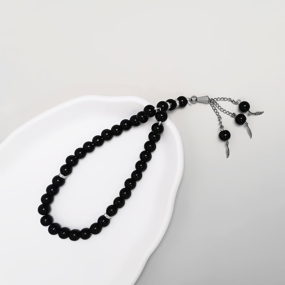 Black White Glass – Tasbih Islamic Prayer Beads