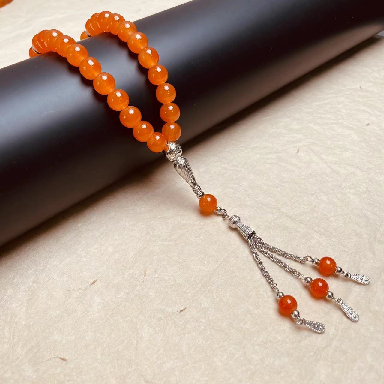 Solid Color With Beads Tassel - Tasbih Misbaha