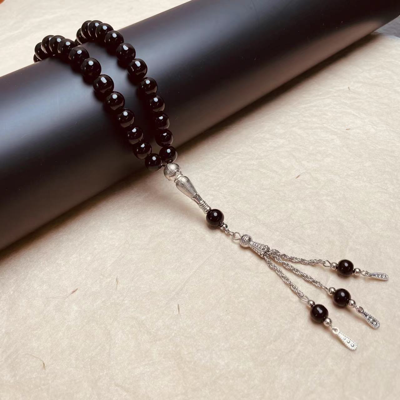 Solid Color With Beads Tassel - Tasbih Misbaha