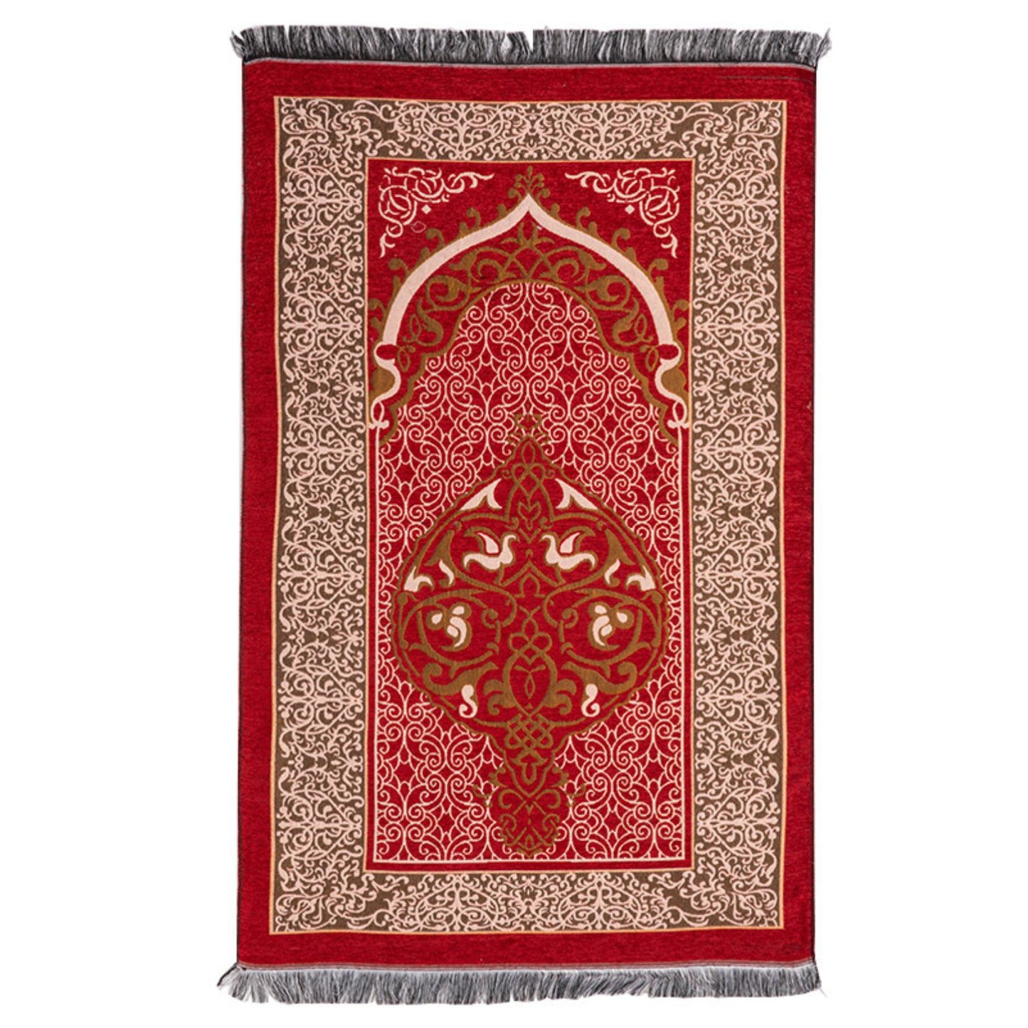 Thin Gold Ottoman Style Muslim Prayer Rug