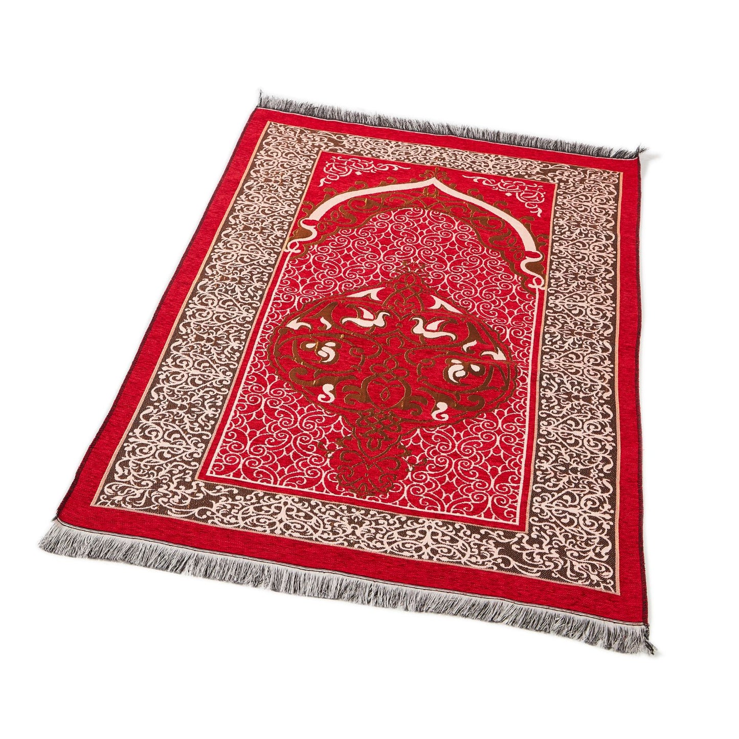 Thin Gold Ottoman Style Muslim Prayer Rug