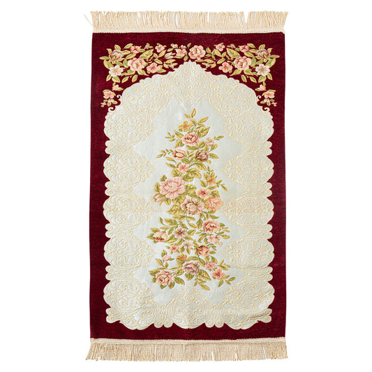 Gorgeous & Thicker Embroidered Prayer Rug