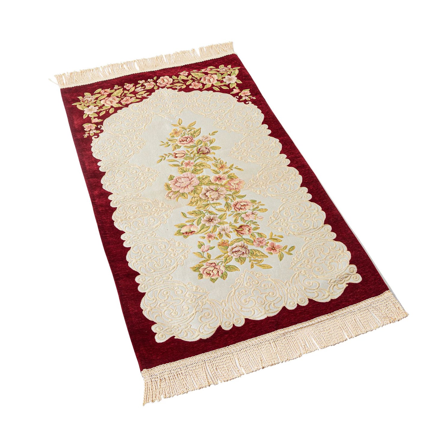 Gorgeous & Thicker Embroidered Prayer Rug