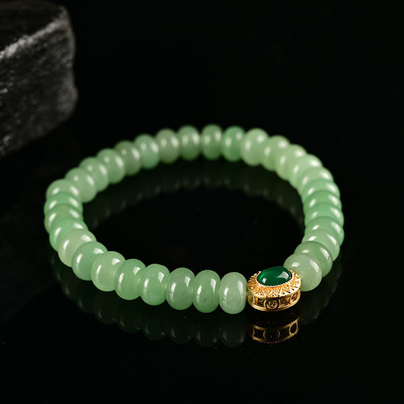 Natural Green Jade Bracelet Tasbih 33 Beads