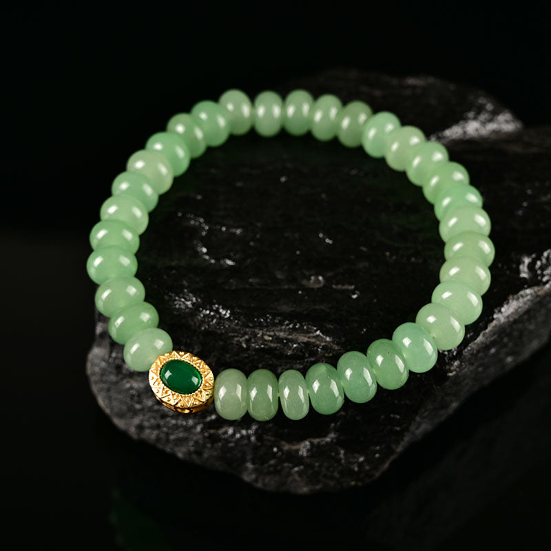 Natural Green Jade Bracelet Tasbih 33 Beads