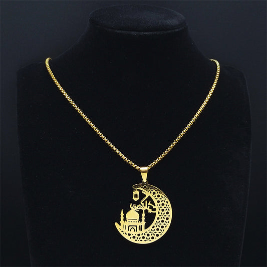 Mosque & Moon Necklace