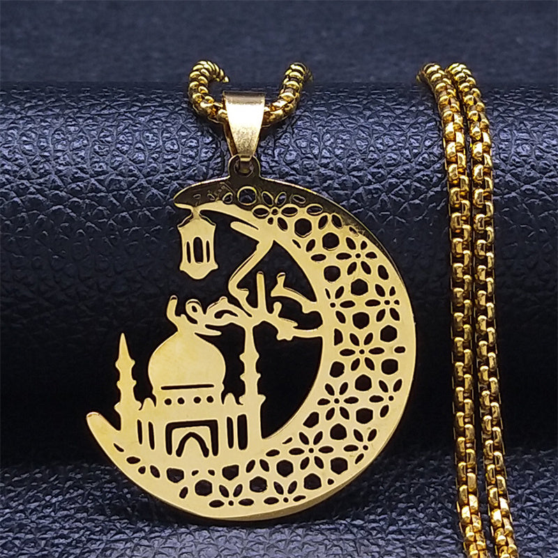 Mosque & Moon Necklace