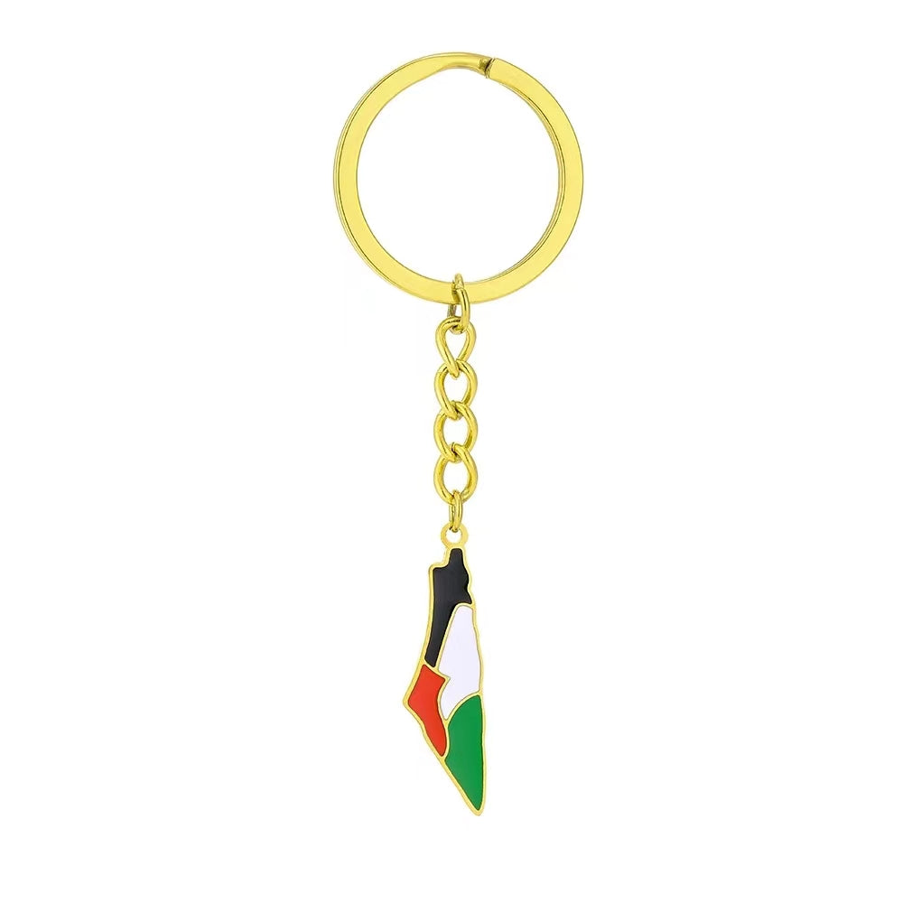 Palestine Map Keychain