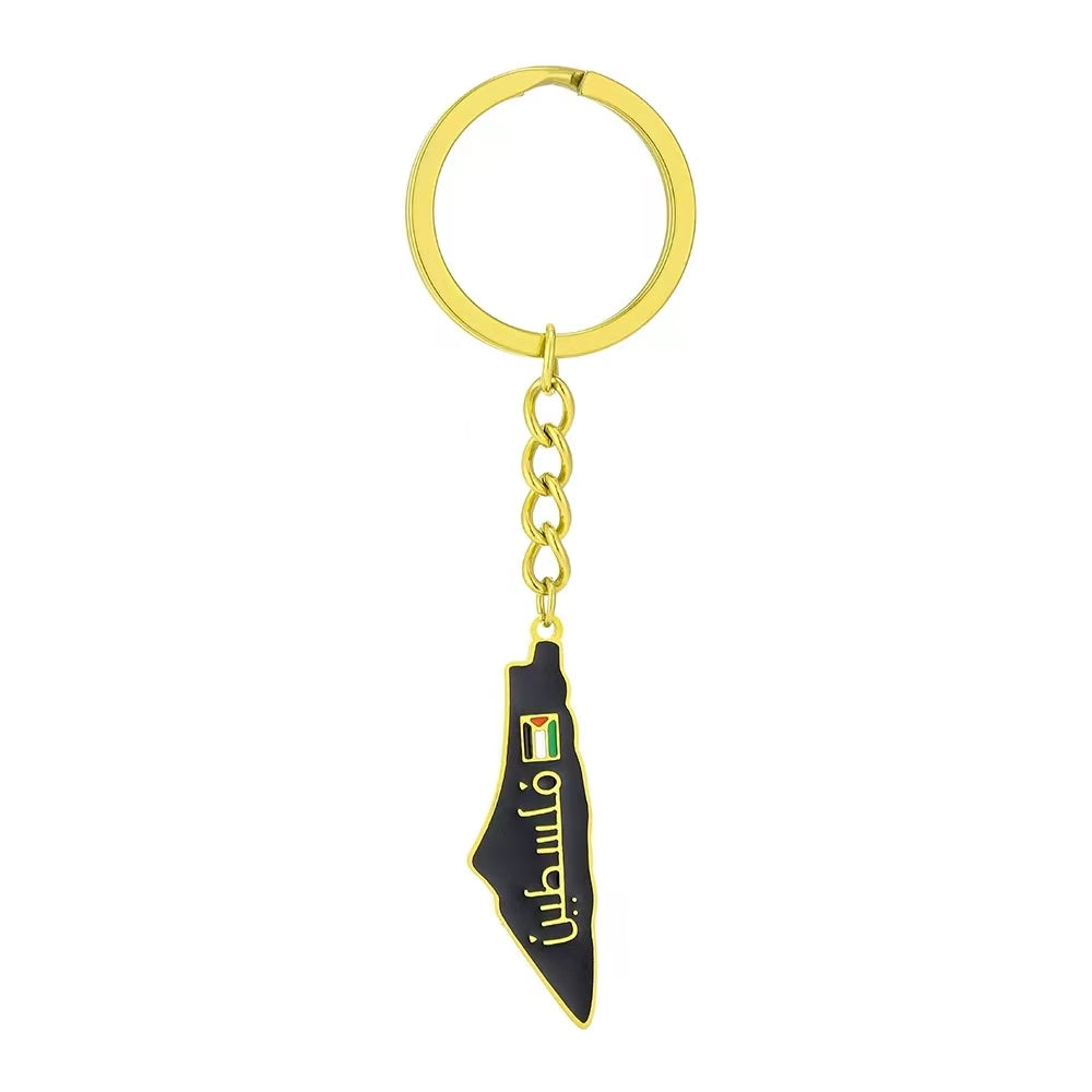 Palestine Map Keychain