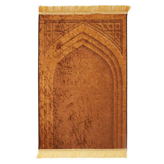 Shiny Solid Color Shade Muslim Prayer Rug