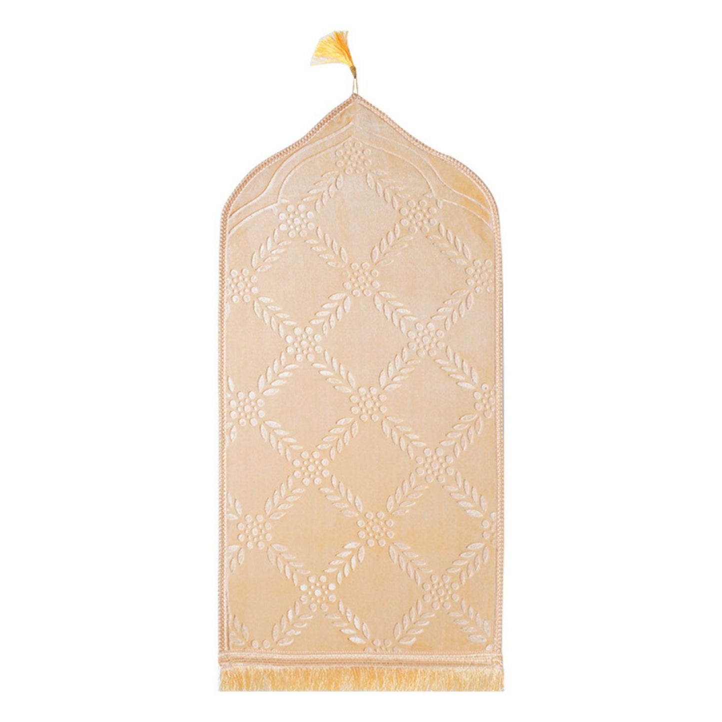 Solid Mosque Shape Prayer Rug For Kids