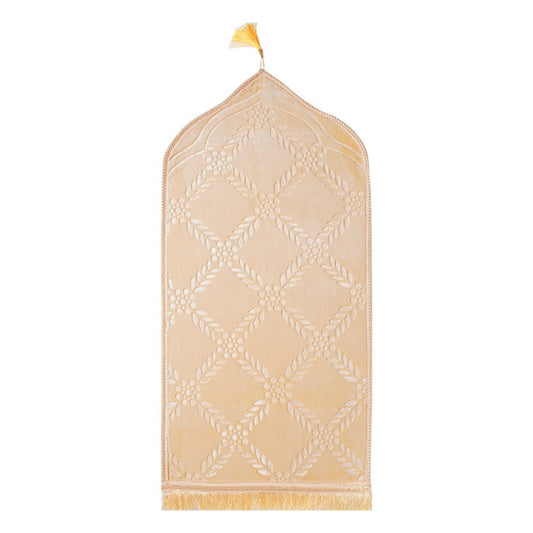 Solid Mosque Shape Prayer Rug For Kids