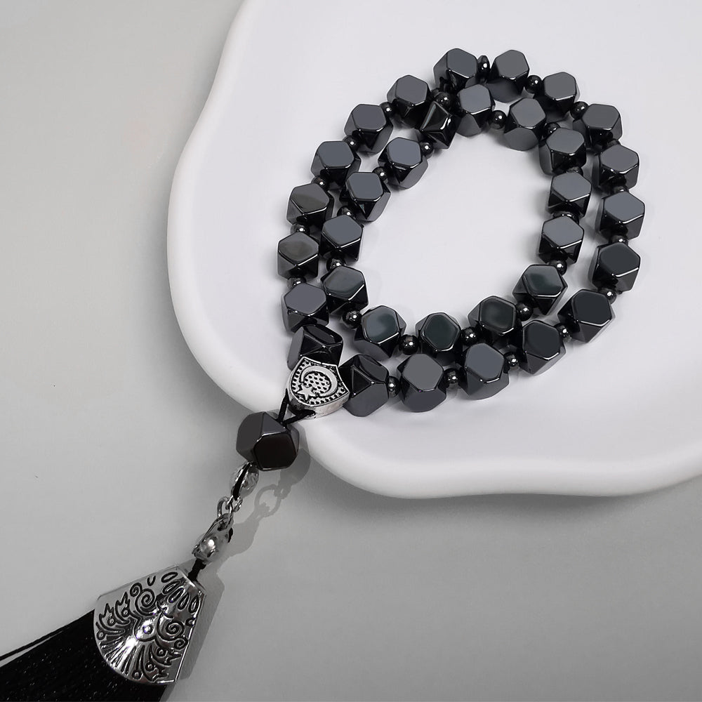 Polyhedron Hematite – Tasbih Islamic Prayer Beads